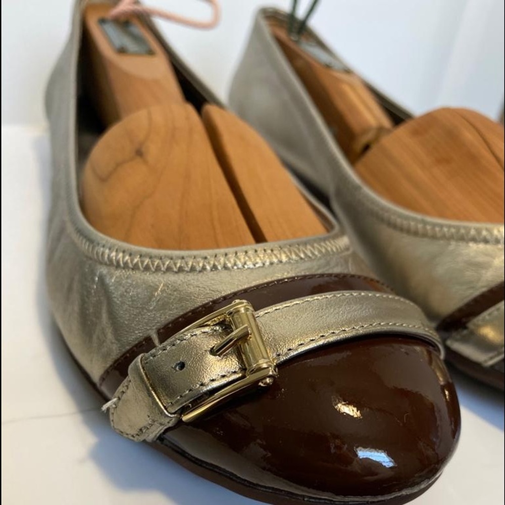 Cole Haan Women 7.5B Brown Leather Ballet Flats - Picture 4 of 8